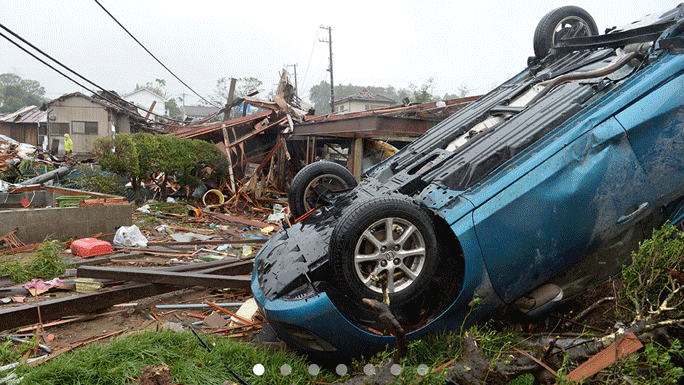 長野県から関東、東北地方まで広範囲に被害をもたらした台風19号（2019年10月）